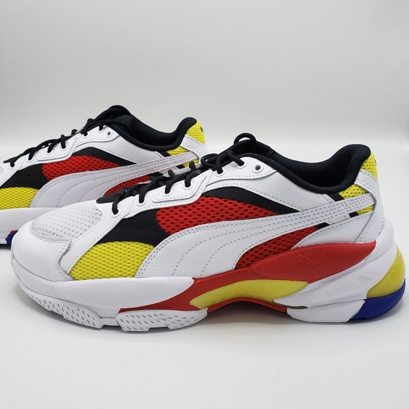 puma white blue red yellow
